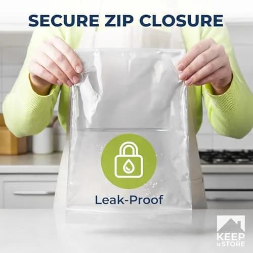 Keep N Store Gusseted Reclosable Stand Up Bags 6" x 9" | Food Storage & Liquid Packaging thumbnail 4
