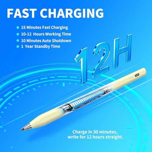 YJSK Input Pen for Samsung Galaxy Tablets | Precise, Fast Charging & Auto Sleep (Yellow) thumbnail 5