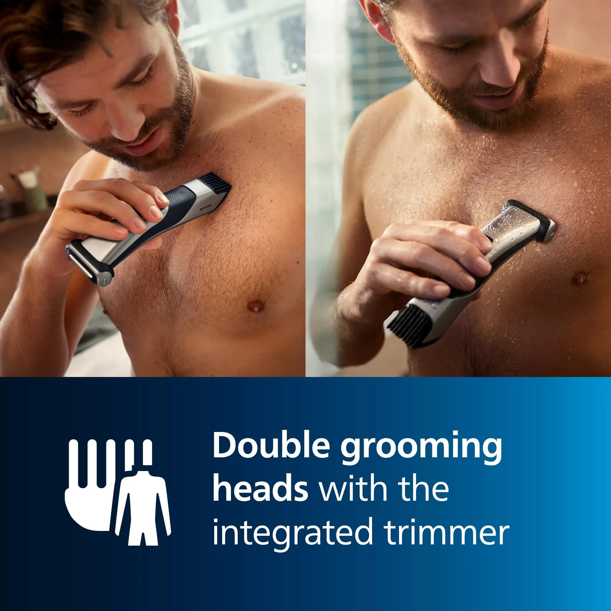Philips Bodygroom 7000 Series BG7040/42 Groomer - Pack of 4 | Showerproof Men's Body Trimmer - view 2