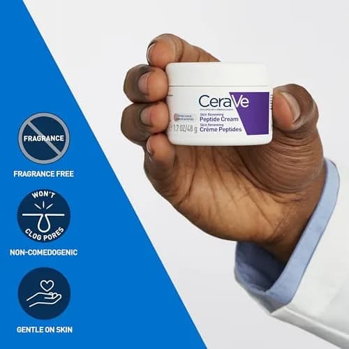CeraVe Skin Renewing Night Cream 50ml (1.7 Fl Oz) | Peptide Complex, Hyaluronic Acid, Ceramides thumbnail 6