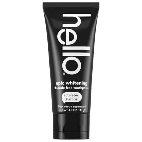 hello Epic Whitening Charcoal Fluoride Free Toothpaste, Activated Charcoal Toothpaste with Coconut Oil, Fresh Mint, 48 oz (Pack of 12) | Whitens Teeth Naturally thumbnail 9