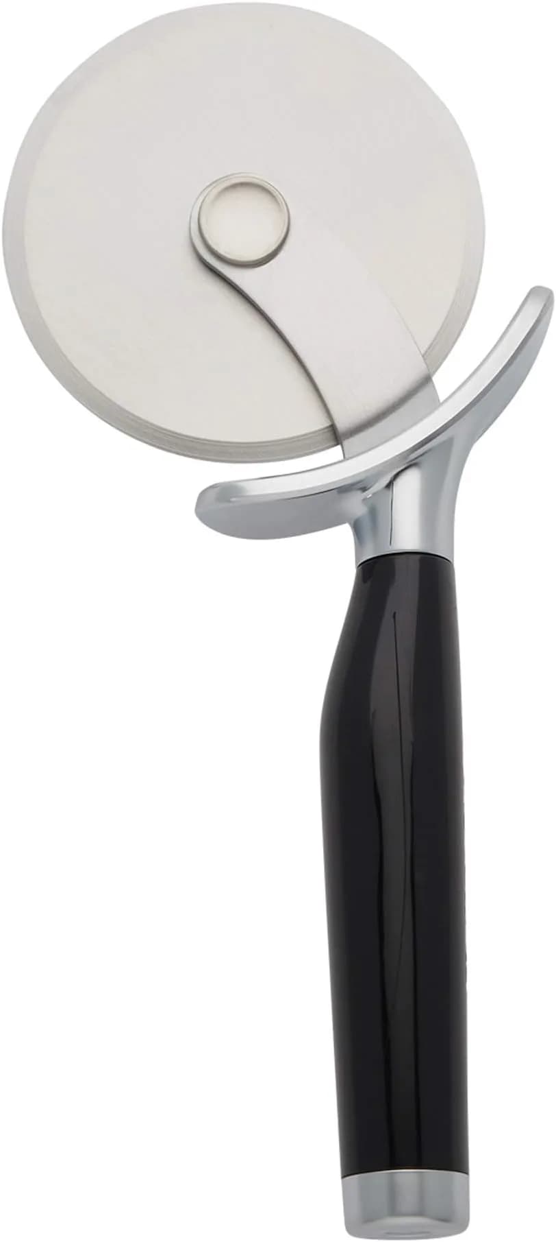 KitchenAid Classic Pizza Wheel with Sharp Blade & Finger Guard, 23cm (9-Inch) Pack of 12 | Slices Through Crusts, Pies & Dough — Negro