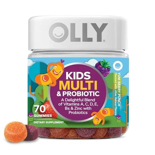 OLLY Kids Multivitamin & Probiotic Gummy, Berry Flavored, 840 Count (2.27 kg) | Digestive Support for Children thumbnail 1