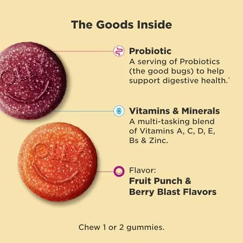 OLLY Kids Multivitamin & Probiotic Gummy, Berry Flavored, 840 Count (2.27 kg) | Digestive Support for Children thumbnail 2