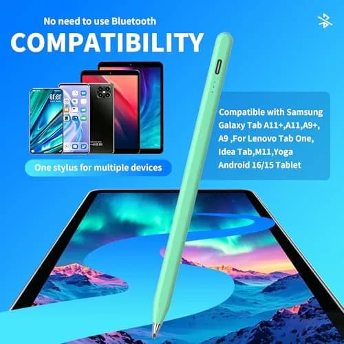 YJSK Galaxy Tab A11+ Stylus Pen for Samsung Tablets | Precise, Fast Charging, Auto Sleep (Green) thumbnail 4