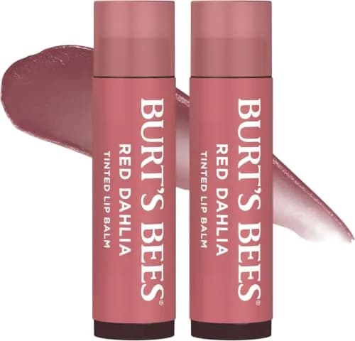 Burt's Bees Natural 2 Count Lip Balm 0.0255e | Hydrating Tinted Balm with Shea Butter & Beeswax thumbnail 1