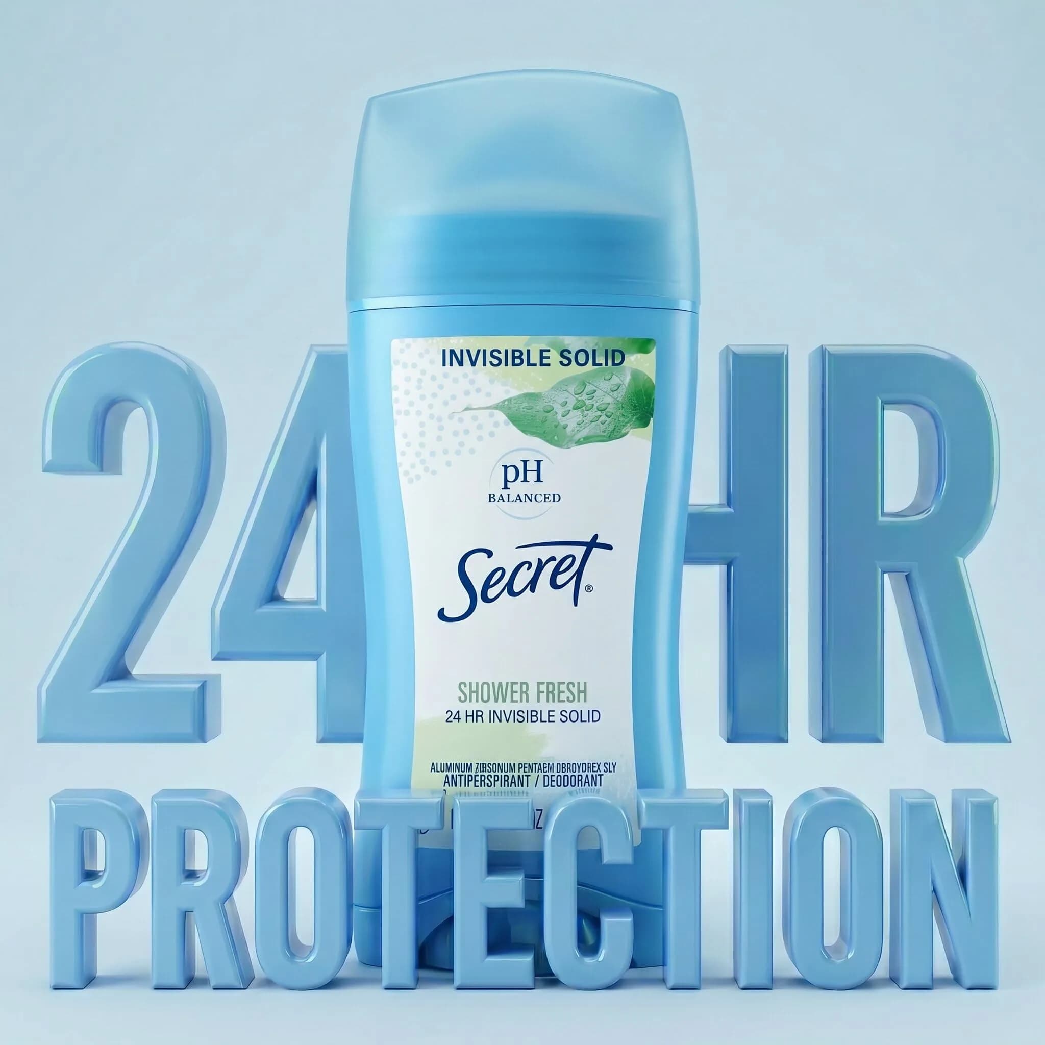 Secret Shower Fresh Invisible Solid Antiperspirant for Women, 2.6 oz (Pack of 12) | 24hr Sweat & Odor Protection - view 3