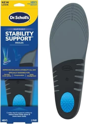 Dr. Scholl's Flat Feet Support Insoles for Men, Size 8-14 (12-Pack) | FDA Approved Arch Support for Overpronation thumbnail 1