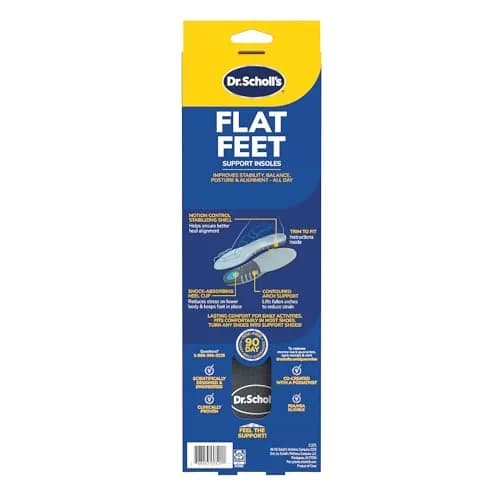 Dr. Scholl's Flat Feet Support Insoles for Men, Size 8-14 (12-Pack) | FDA Approved Arch Support for Overpronation thumbnail 9
