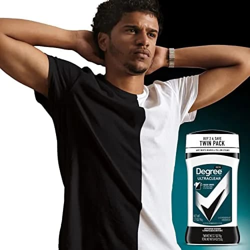 Degree Men UltraClear Black+White Antiperspirant Deodorant 72-Hour Protection 77.4 ml (2.7 oz) | Prevents Stains on Black & White Clothing thumbnail 5