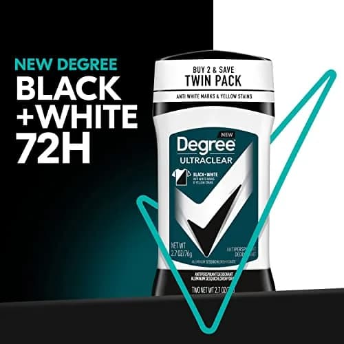 Degree Men UltraClear Black+White Antiperspirant Deodorant 72-Hour Protection 77.4 ml (2.7 oz) | Prevents Stains on Black & White Clothing thumbnail 7