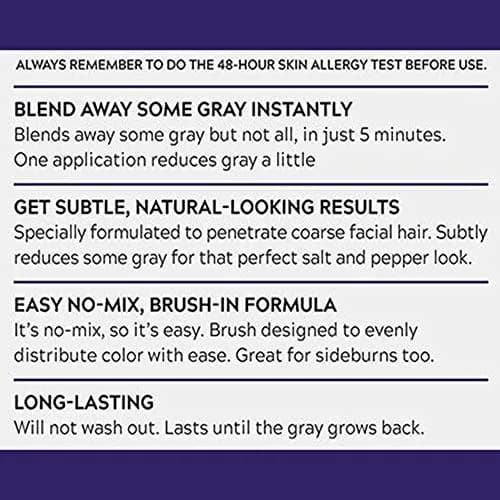 Just For Men Touch of Gray Mustache & Beard Coloring B-25/35 Light-Medium Brown Pack of 12 | Subtle Salt & Pepper Look thumbnail 4