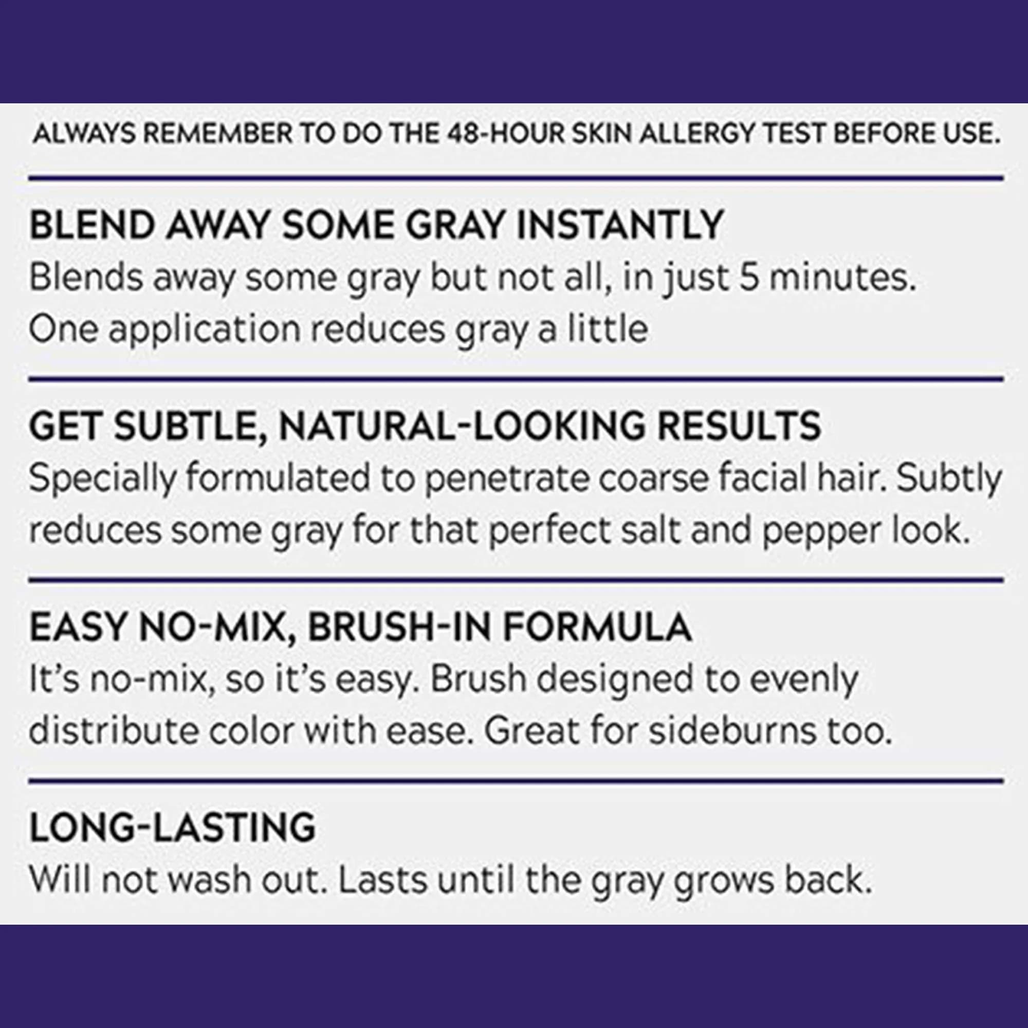 Just For Men Touch of Gray Mustache & Beard Coloring B-25/35 Light-Medium Brown Pack of 12 | Subtle Salt & Pepper Look - view 4