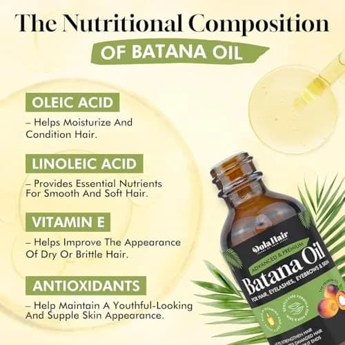 Dolahair Pure Batana Oil for Hair & Scalp 60ml (2.03 Fl Oz) | Natural Kernel Oil for Dry Hair Softness & Shine thumbnail 2