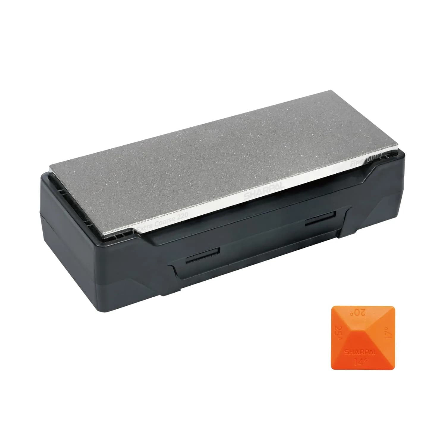 SHARPAL 163N Diamond Sharpening Stone 20.3 cm x 7.6 cm (8 in. x 3 in.) | Dual Grit Whetstone for Knife Repair & Refinement