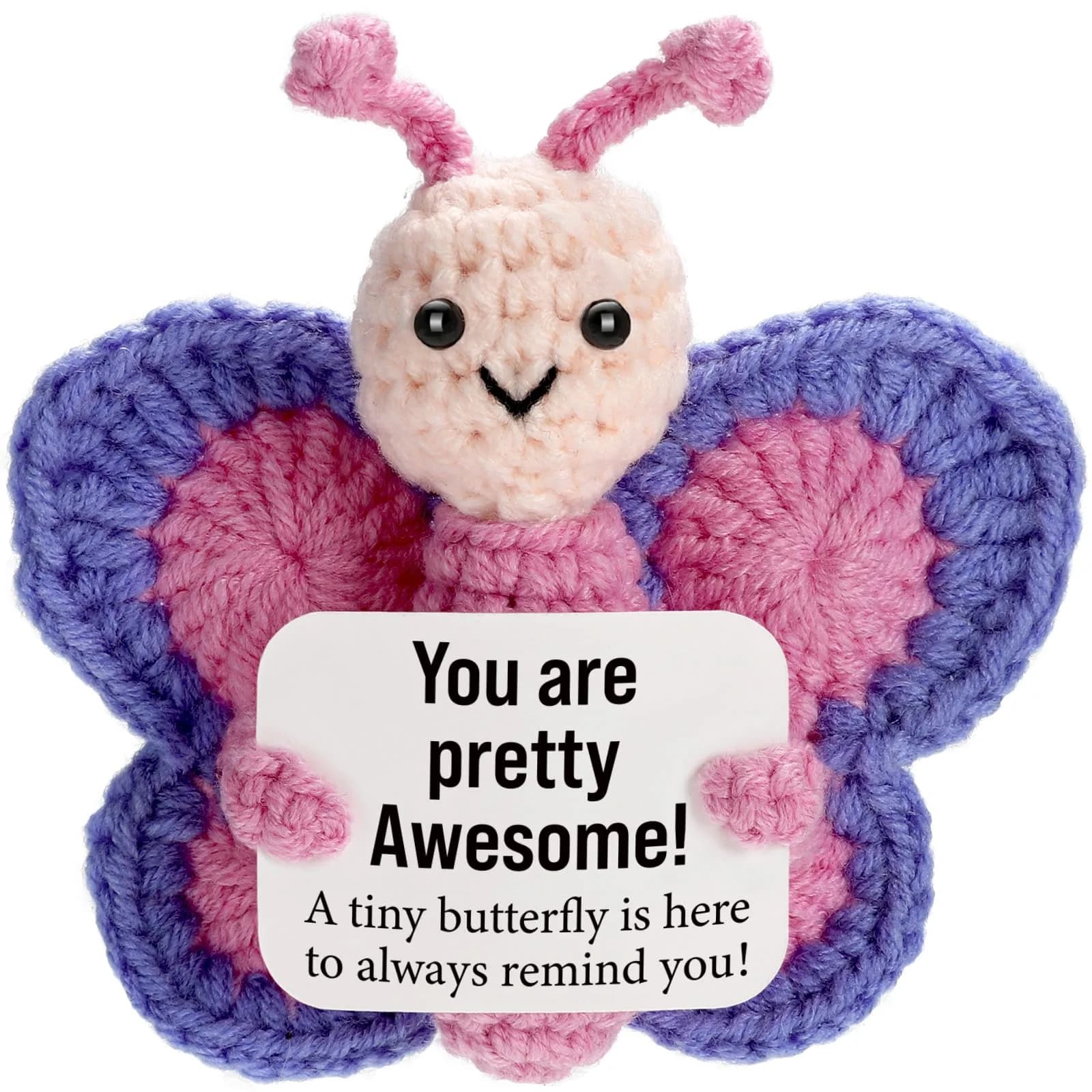 WEYON Mini Handmade Crochet Axolotl Plush Figure | Safe & Trendy Gift for Kids — WEYON Teen Girl Gifts Trendy Stuff, for Daughter from Mom, Mini Handmade Crochet Axolotl
