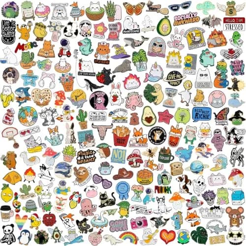 SINCCO Cute Enamel Backpack Pins, Funny Anime Lapel Pin Bulk Set - 70 Pieces thumbnail 1