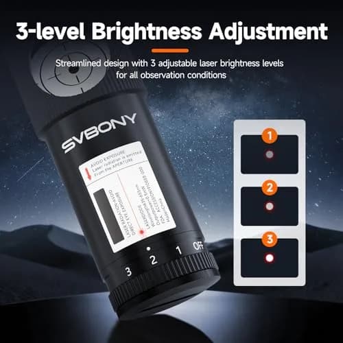 SVBONY SV121 Red Laser Collimator for Telescopes 1.25 Inch | Upgraded Triangular Screw Design & 3-Level Brightness Adjustment thumbnail 5
