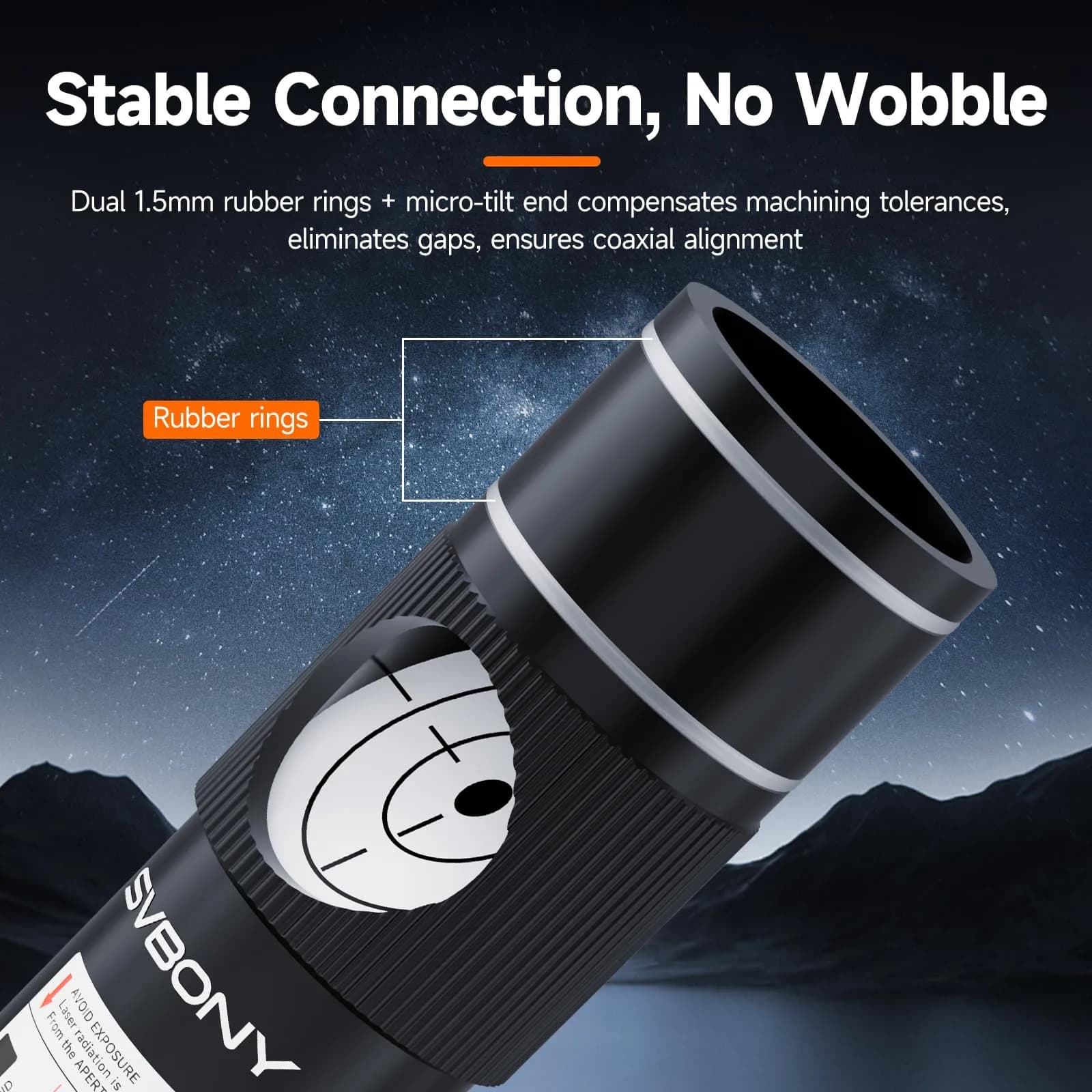SVBONY SV121 Red Laser Collimator for Telescopes 1.25 Inch | Upgraded Triangular Screw Design & 3-Level Brightness Adjustment - view 6