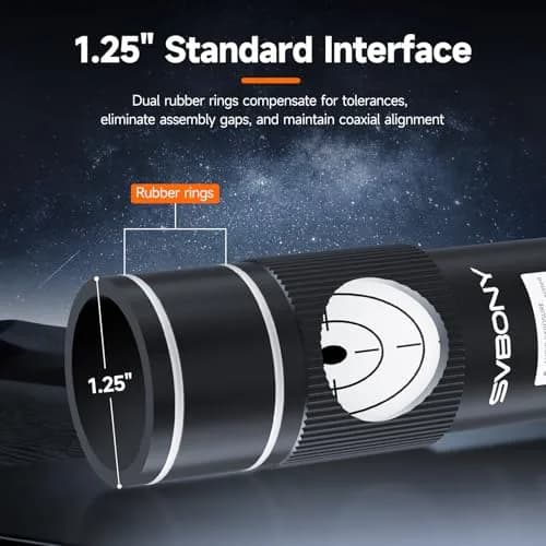 SVBONY SV121 Red Laser Collimator for Telescopes 1.25 Inch | Upgraded Triangular Screw Design & 3-Level Brightness Adjustment thumbnail 3
