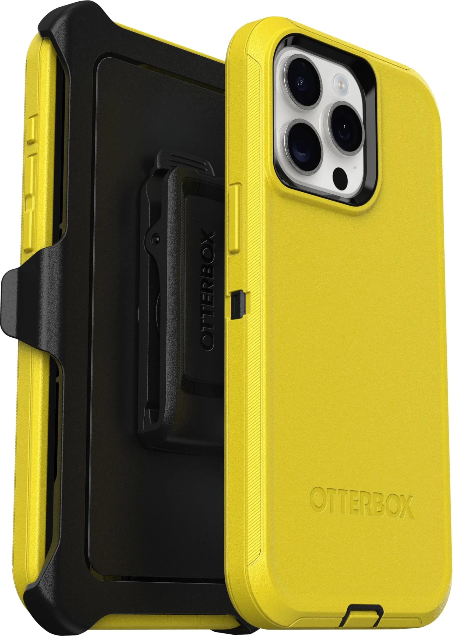 OtterBox Defender Series Case - Night Reverse (Yellow & Black) for iPhone 15 Pro Max | Rugged & Screenless - main product image
