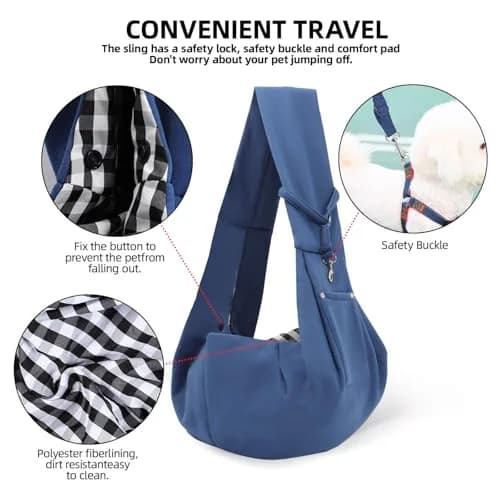 ARZQUT Dog and Cats Carrier Sling | Reversible Small Pet Carrier with Storage Pocket for Travel & Daily Use thumbnail 4