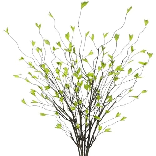 ACRYCS 6Pcs Artificial Greenery Branches 105 cm (41.34 Inches) | Realistic Flexible Ficus Twig Stems for Tall Floor Vase Filler thumbnail 1