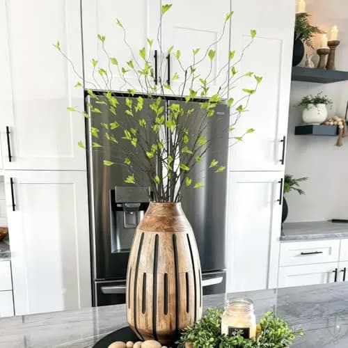 ACRYCS 6Pcs Artificial Greenery Branches 105 cm (41.34 Inches) | Realistic Flexible Ficus Twig Stems for Tall Floor Vase Filler thumbnail 7