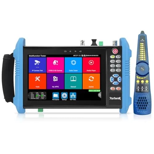 Rsrteng IPC-9800CADH Pro CCTV Tester 7” Touch Screen | 8K 32MP IP Camera Test, POE++ 90W, HD Coaxial Camera Test thumbnail 1