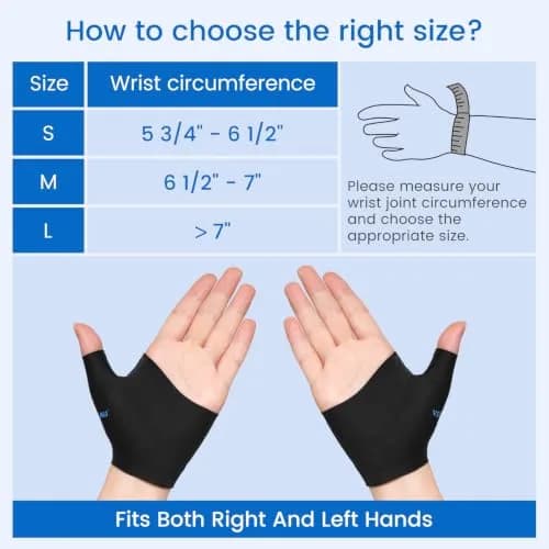 Velpeau Elastic Thumb Wrist Support Brace Large | Splashproof Compression Sleeve for Arthritis & Tendonitis thumbnail 6