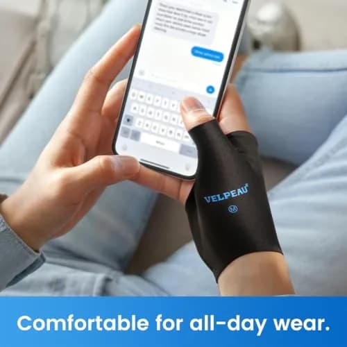 Velpeau Elastic Thumb Wrist Support Brace Large | Splashproof Compression Sleeve for Arthritis & Tendonitis thumbnail 7