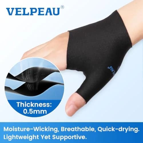 Velpeau Elastic Thumb Wrist Support Brace Large | Splashproof Compression Sleeve for Arthritis & Tendonitis thumbnail 9
