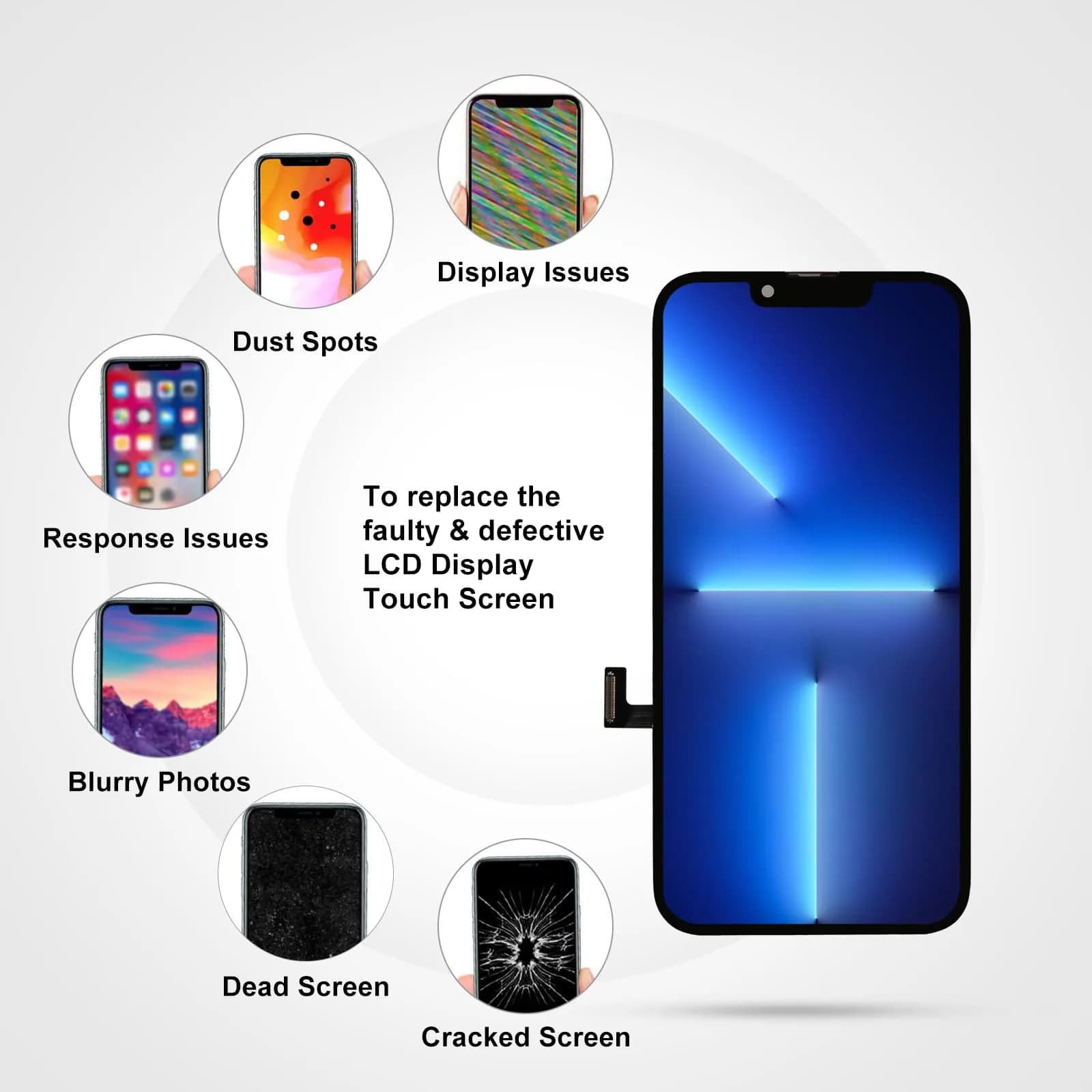 LL TRADER 6.1" FHD LCD Display Screen Replacement for iPhone 13 Pro with Repair Kit - view 4