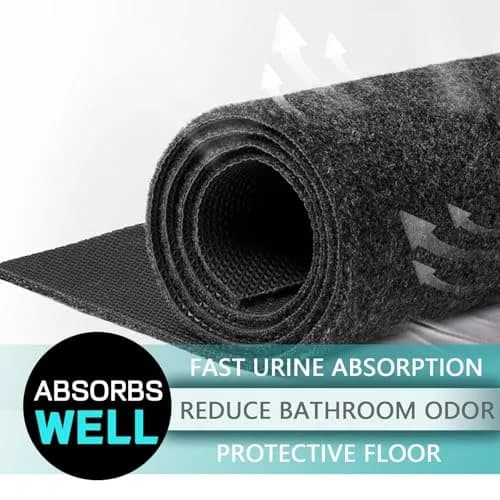 CHONOVO 24 Pack Urinal Mats 44cm x 52cm (17.7" x 20.5") | Non-Slip Absorbent Floor Protection for Commercial Restrooms thumbnail 4