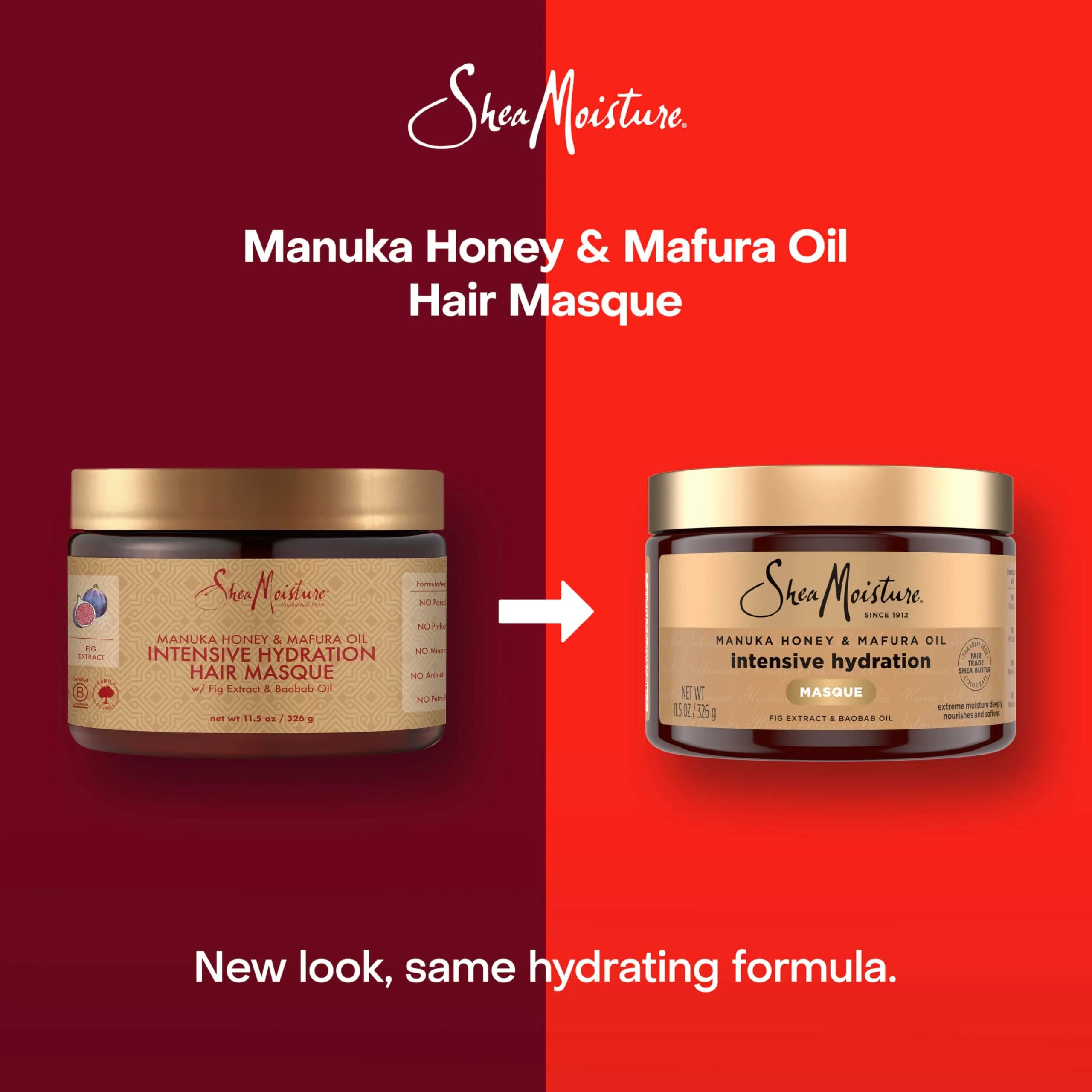 Shea Moisture Intensive Hydration Hair Masque Manuka Honey & Mafura Oil | 326 ml (11.5 oz) - view 3
