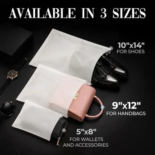 Keep N Store 9" x 12" Anti-Scratch Dust Bags Pack of 5 | Breathable, Soft, Protective for Handbags & Accessories thumbnail 6