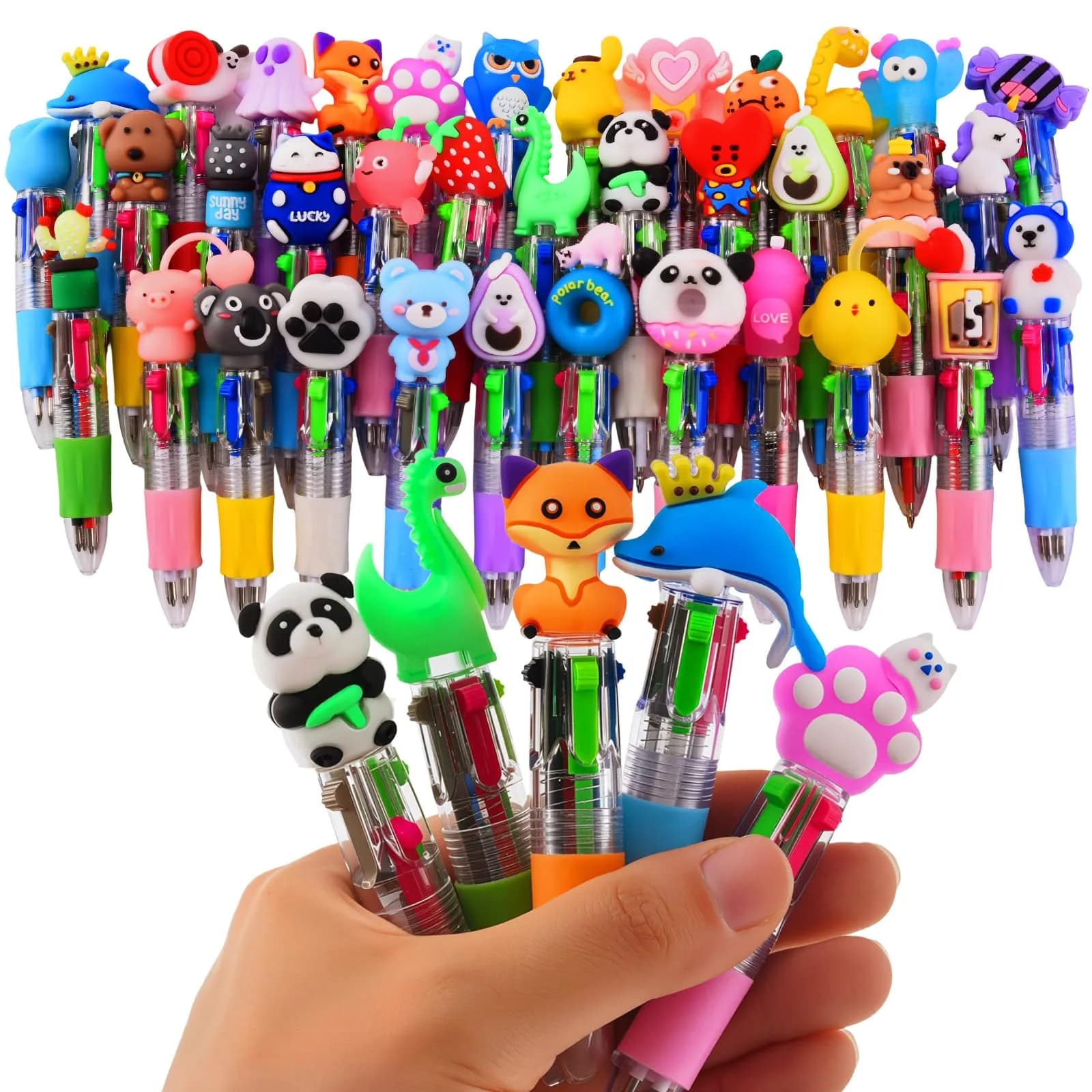 BIMORITA 36Pcs Mini Multicolor Pens in One 4-in-1 | Smooth Ink Flow