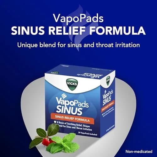 Vicks Sinus Inhaler Bundle with VapoPads Sinus Relief Refill Pads | Non-Medicated Steam for Nasal Congestion thumbnail 6