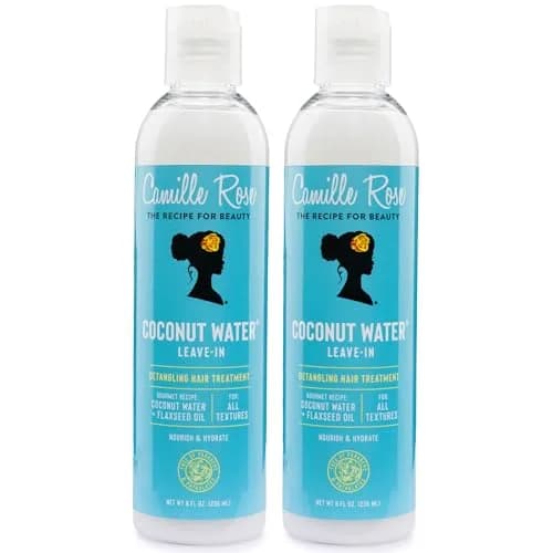 Camille Rose Leave-In Conditioner Coconut Water 2-Pack | Lightweight Hydrating Hair Treatment for All Hair Types thumbnail 1