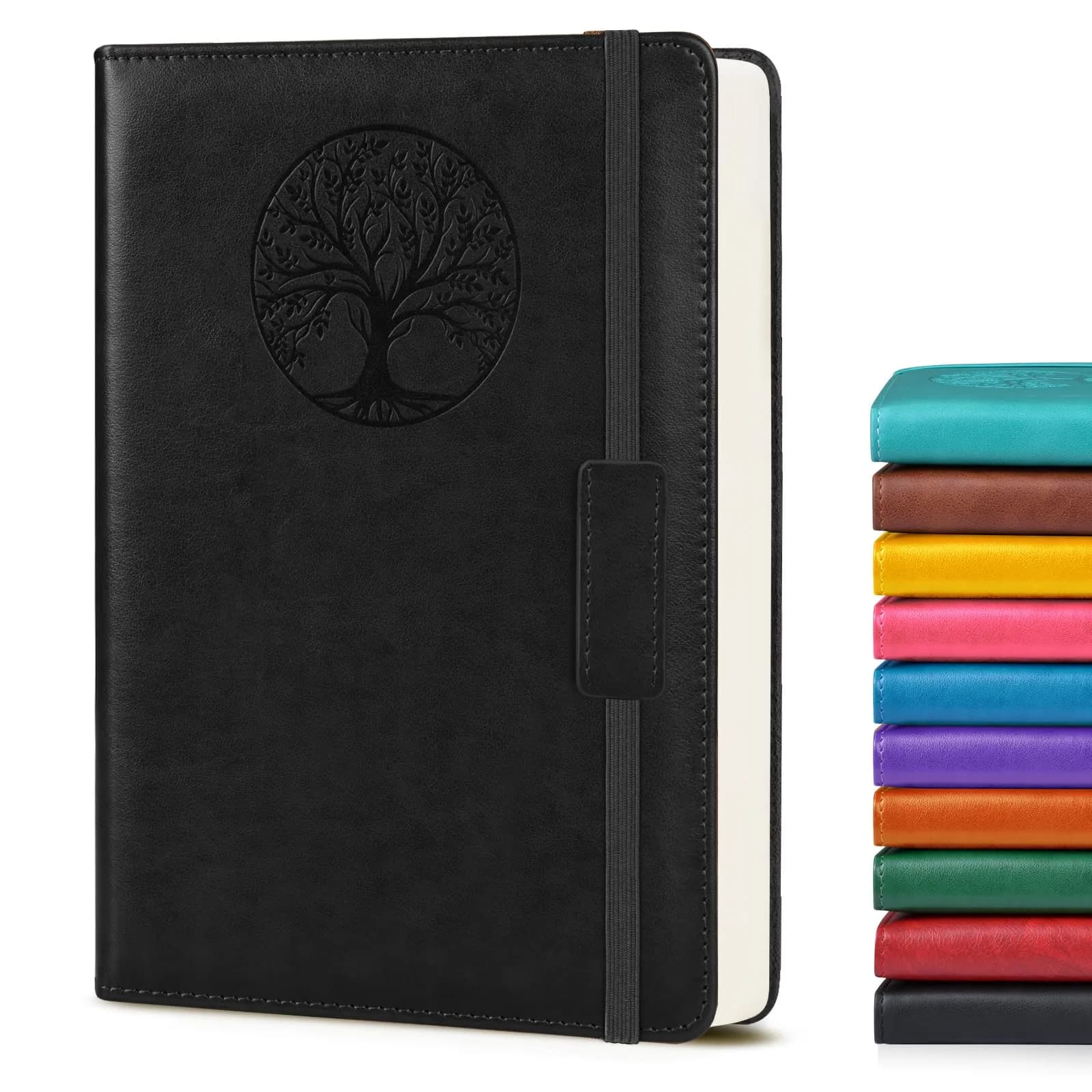Biuwory Vintage Hardcover Journal Notebook, A5 Lined Pages (5.7"×8.3") | College Ruled Notebook for Writing - main product image