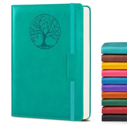 Biuwory A5 Hardcover Journal Notebook with Vintage Leather Cover, 140 Pages College Ruled | Daily Diary Notepad for Students & Professionals - main product image