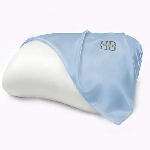 HighBeds Cervical Neck Pillow - Side Sleeper Pillow for Neck Pain Relief | Ergonomic Memory Foam & Ice Silk Cover thumbnail 1