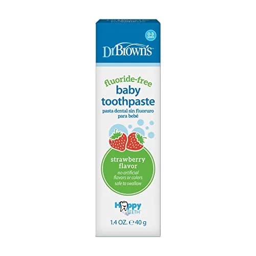 Dr. Brown’s Fluoride-Free Baby Toothpaste 1.4oz | Infant & Toddler Oral Care, Strawberry, 12-Pack thumbnail 2
