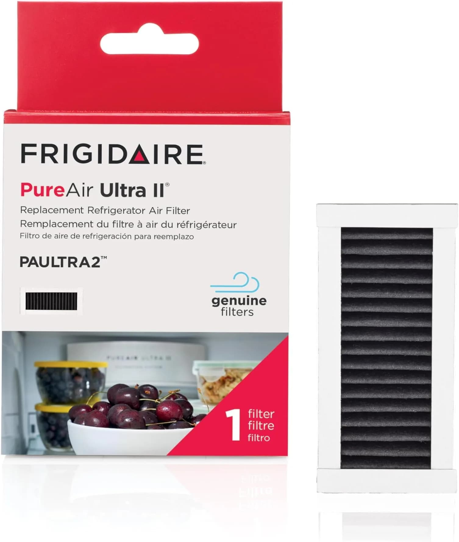 Frigidaire Pure Air Ultra II Refrigerator Air Filter 6-Pack | Carbon Technology for Odor Absorption - main product image