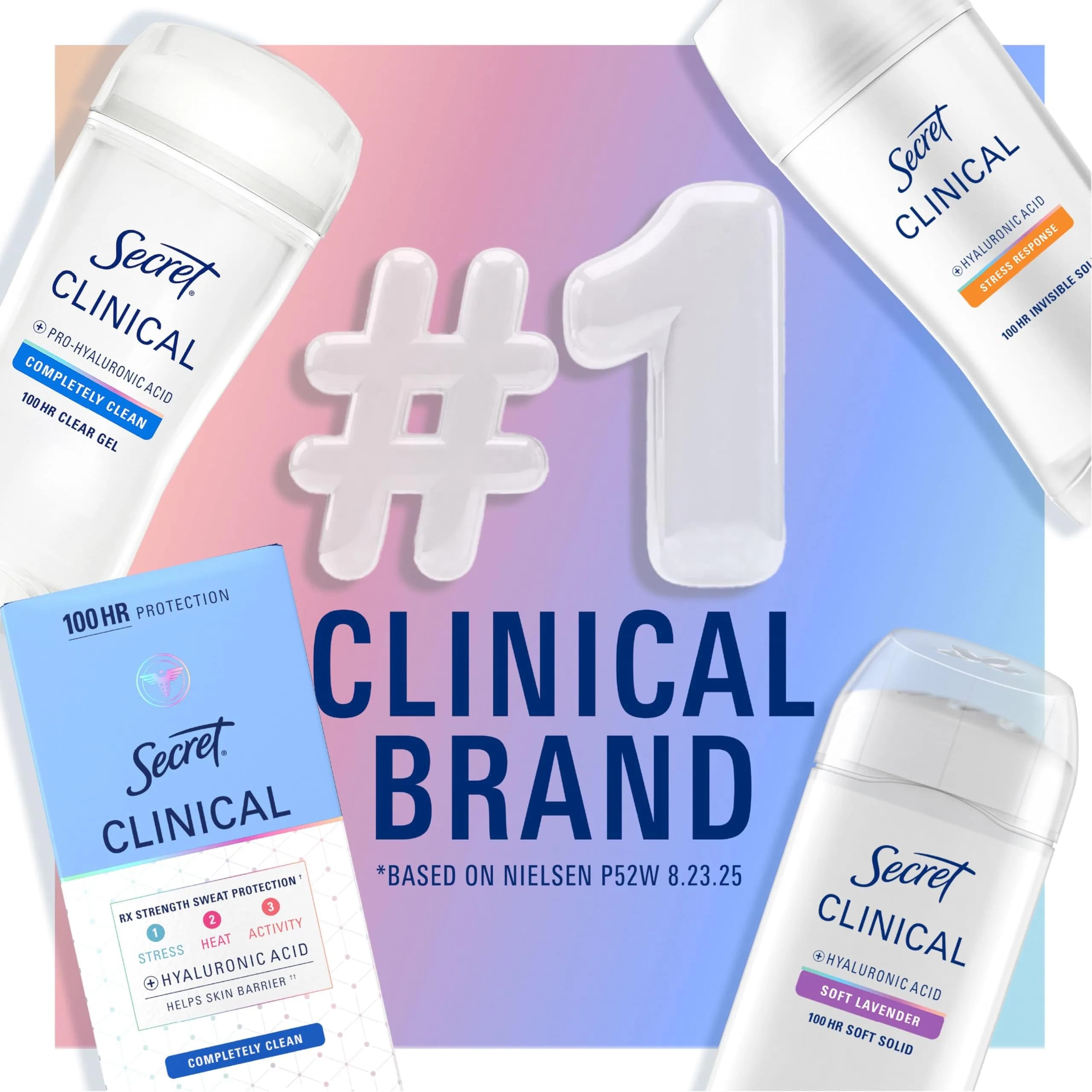 Secret Clinical Strength Antiperspirant Deodorant for Women, Stress Response, 2.6 oz (73.7 g) | 100hr Sweat & Odor Protection - view 5