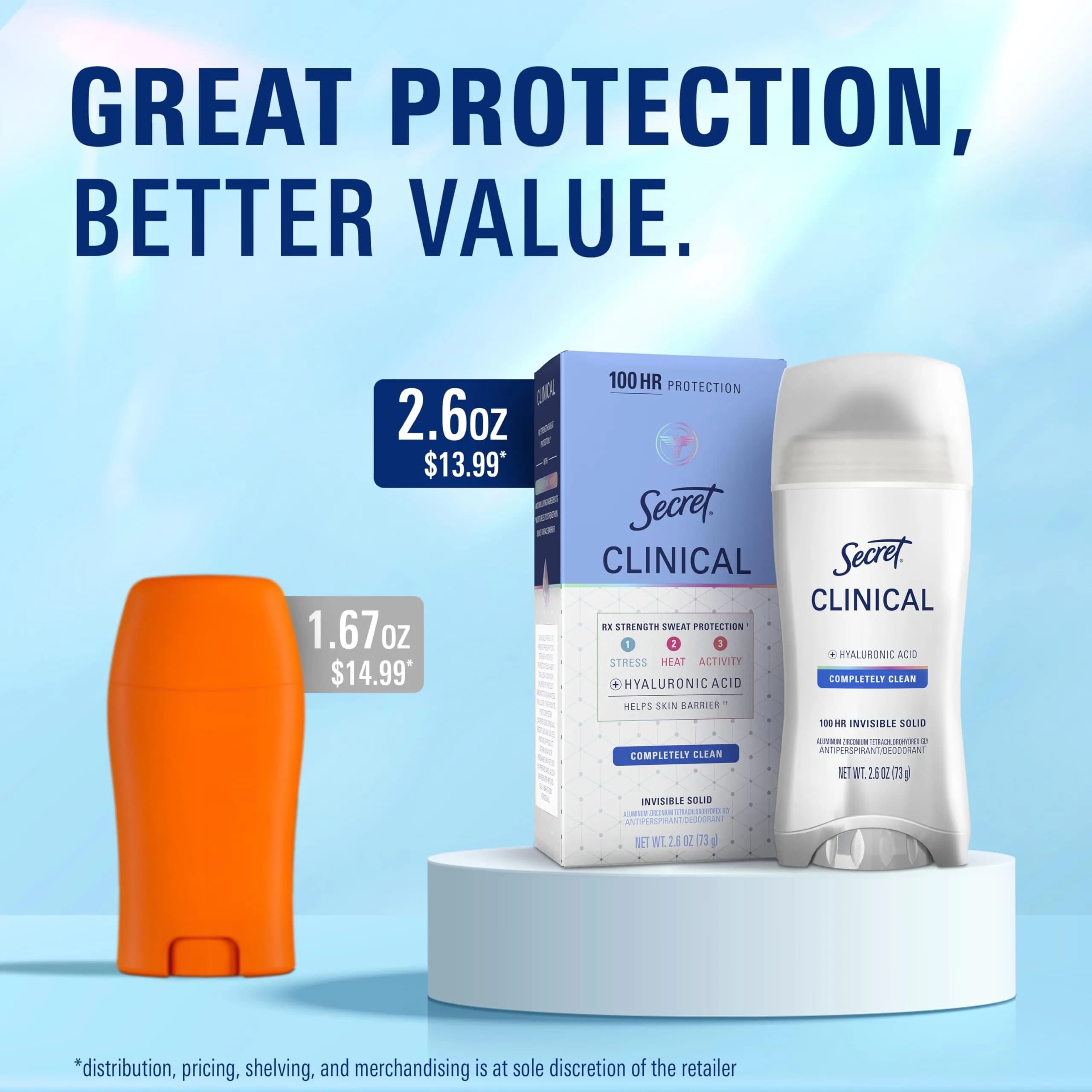 Secret Clinical Strength Antiperspirant Deodorant for Women, Stress Response, 2.6 oz (73.7 g) | 100hr Sweat & Odor Protection - view 9