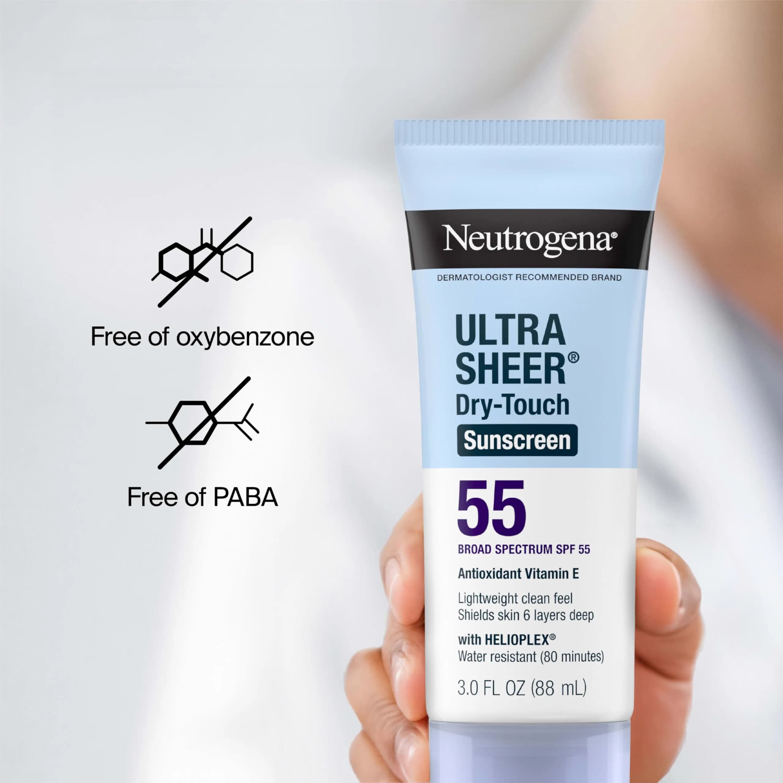 Neutrogena Ultra Sheer Dry-Touch Sunscreen SPF 55 Lotion 1056ml (36 fl oz) | Broad Spectrum UVA/UVB Protection - view 7