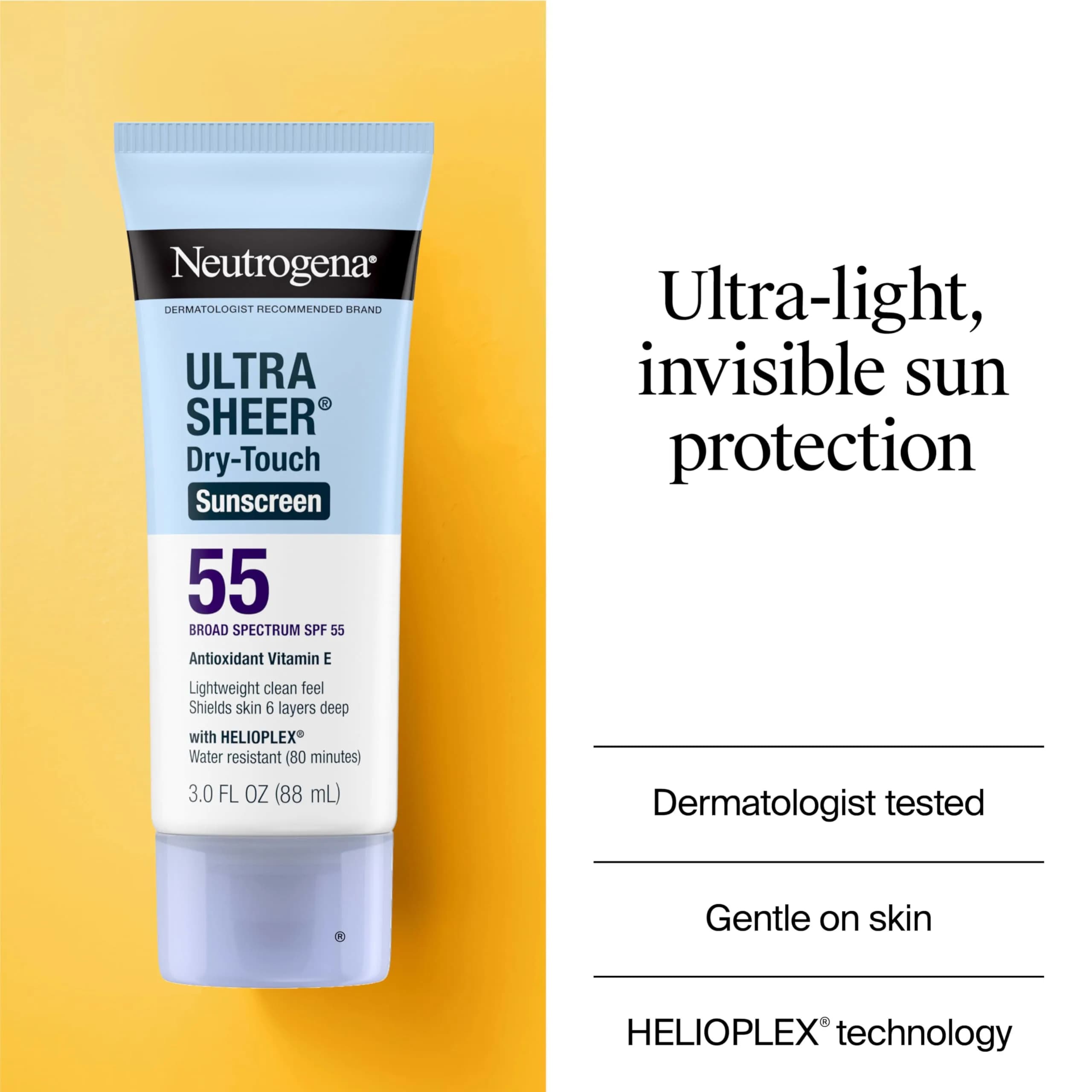 Neutrogena Ultra Sheer Dry-Touch Sunscreen SPF 55 Lotion 1056ml (36 fl oz) | Broad Spectrum UVA/UVB Protection - view 3