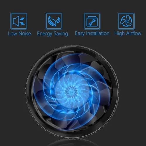 Hon&Guan 4 Inch Inline Duct Fan with Controller - 130 CFM, 6W | Quiet Ventilation for Grow Rooms & Bathrooms thumbnail 6