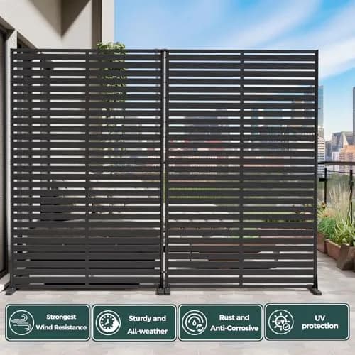 Diyfire Privacy Screen Outdoor 72" HDPE Fence Panel for Patio | Rust-Resistant, Weatherproof, Freestanding thumbnail 4
